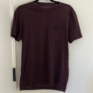 John Varvatos burgundy tee shirt